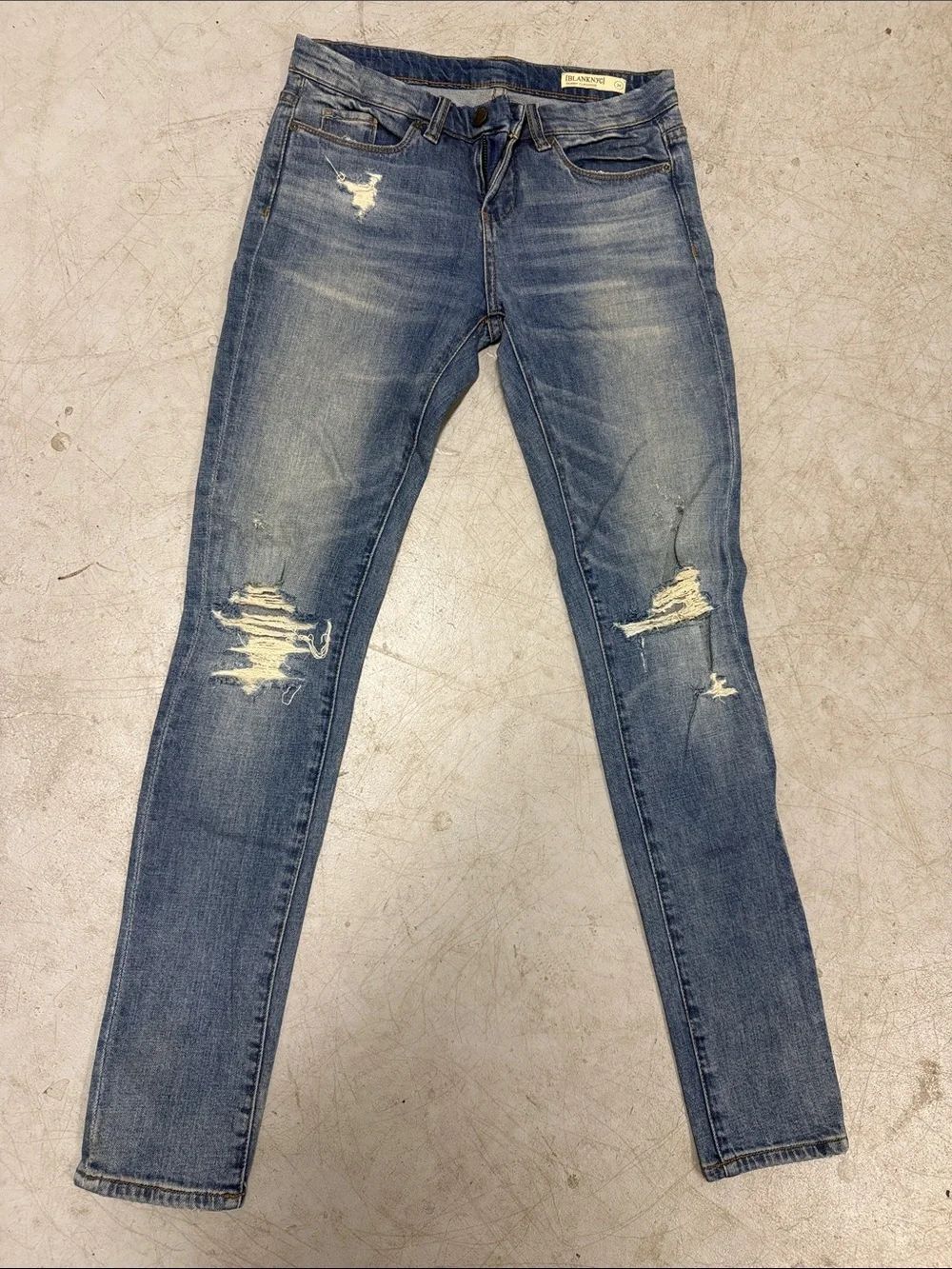 Women’s Distressed Skinny Jeans - Blue BLANK NYC - Skinny Jean Size 26